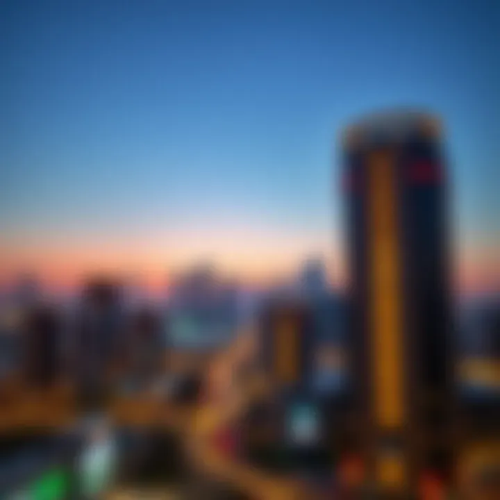Al Khail Gate Skyline at Dusk View of Al Khail Gate skyline