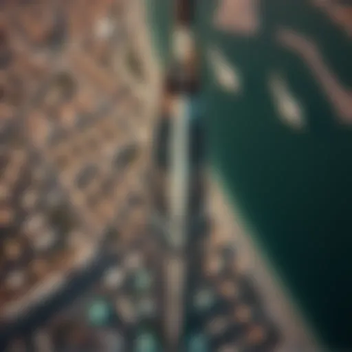 Aerial view of 51 Tower showcasing its unique architectural design