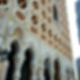 Facade details of the Al Hudaiba Awards Building showcasing intricate designs