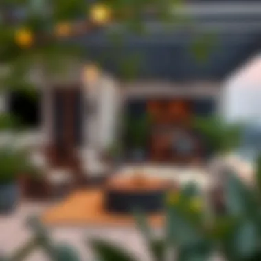 Outdoor terrace beautifully furnished for relaxation and entertainment.