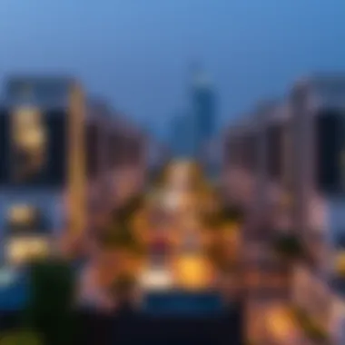 Modern Residential Areas in Dubai Vibrant neighborhood with modern residential buildings