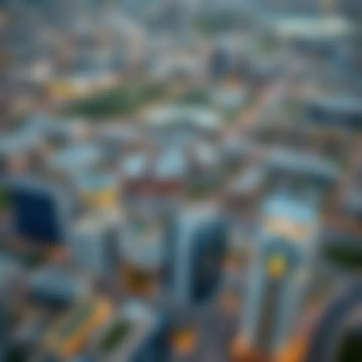 Emerging Districts in Dubai Aerial view of an emerging district in Dubai