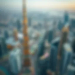 Aerial view of Dubai's skyline showcasing luxury properties