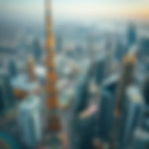 Dubai Skyline: A Hub of Luxury Real Estate Aerial view of Dubai's skyline showcasing luxury properties