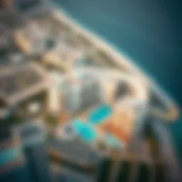 Aerial view of Azizi Riviera showcasing its modern architecture