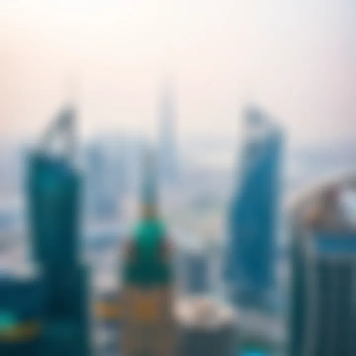 Breathtaking Views of Dubai from the Center View of Dubai skyline from the Oberoi Business Center