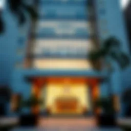 Exterior view of the Oberoi Business Center showcasing modern architecture