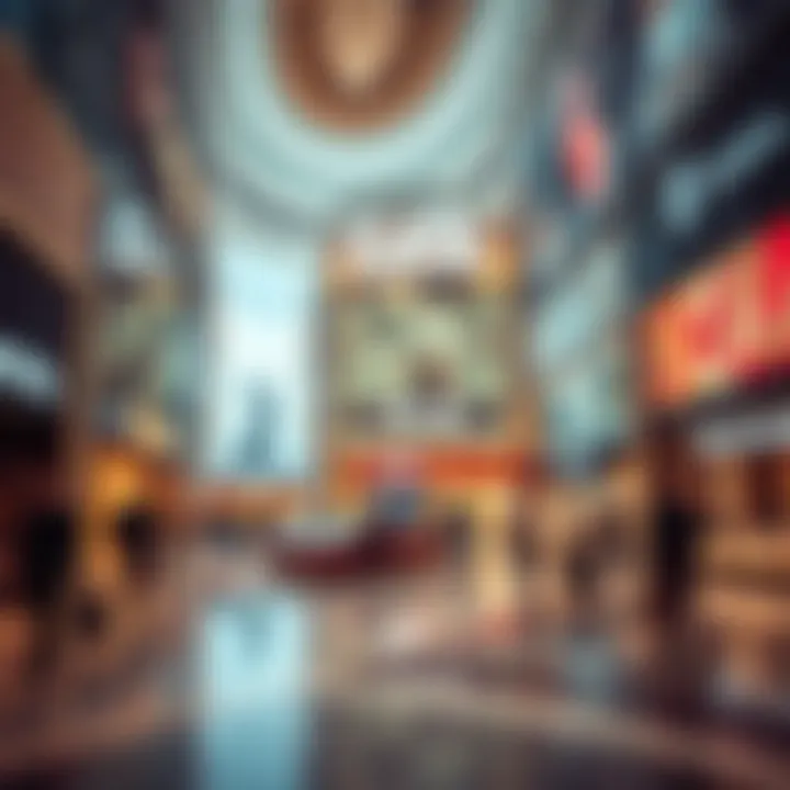 A vibrant display of luxury brands available at Dubai Mall