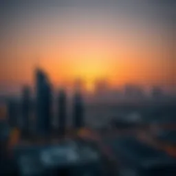 A serene sunset over the Dubai skyline symbolizing new beginnings