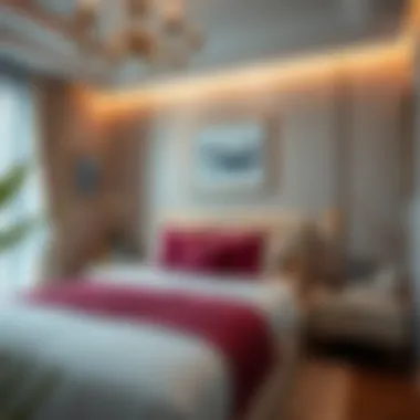 Sophisticated Bedroom Decor in Dubai Chic bedroom setup with unique decorative accessories