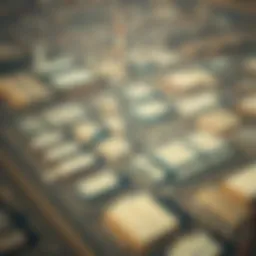 Aerial view of Dubai's industrial zones showcasing warehouses and factories