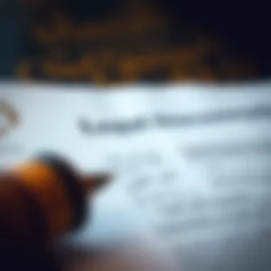 A close-up of a legal document related to property ownership