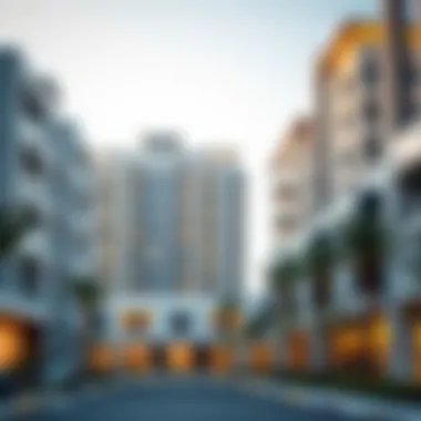 Contemporary Architecture in JVC Modern residential buildings in Jumeirah Village Circle highlighting architecture