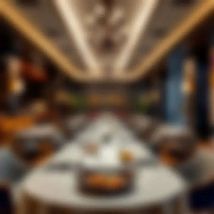 Gourmet Dining Experience at Kof Rotana Exquisite dining area with gourmet offerings