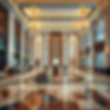 Opulent Lobby of Kof Rotana Luxurious lobby interior showcasing opulence
