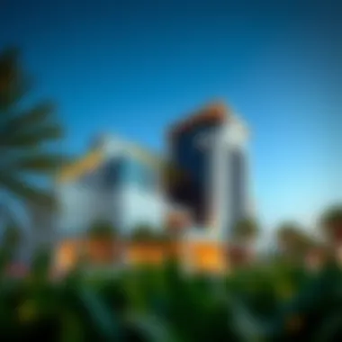 Modern Architectural Marvel of Manor Hotel Al Furjan Stunning exterior view of Manor Hotel Al Furjan showcasing its modern architecture