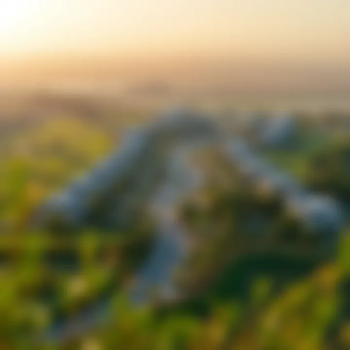 Lush Landscapes of Mudon Aerial view of Mudon community showcasing lush landscapes