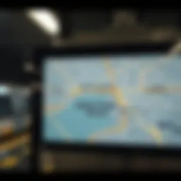 Metro map highlighting the route to Dubai Creek Harbour