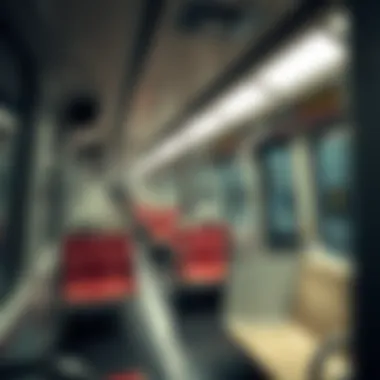 Dubai Metro Interior Experience Interior of a Dubai Metro train showcasing passenger comfort