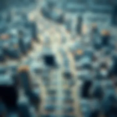 Socio-Economic Dynamics in Urban Planning An illustration depicting the socio-economic factors influencing city layouts