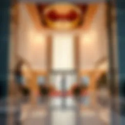 Luxurious hotel lobby near Expo City Dubai