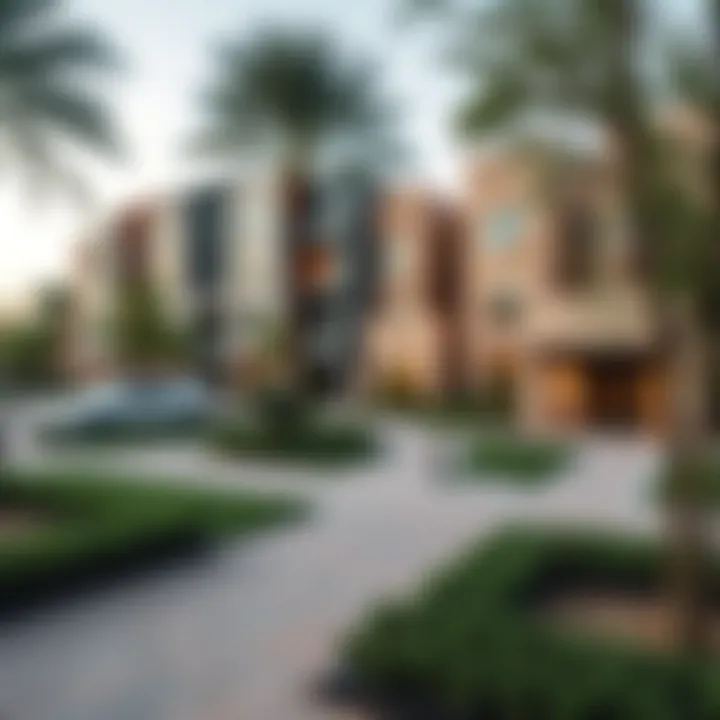 Tranquil Community Areas in Orchid B Serene community space at Damac Hills