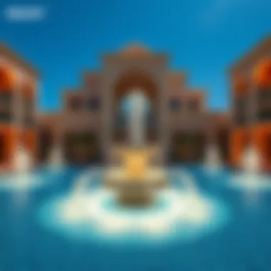 Architectural Elegance of the Fountains Architectural details of the fountain design at the Pointe