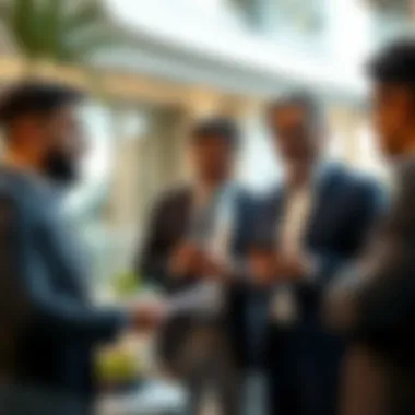 Investors discussing opportunities in Dubai