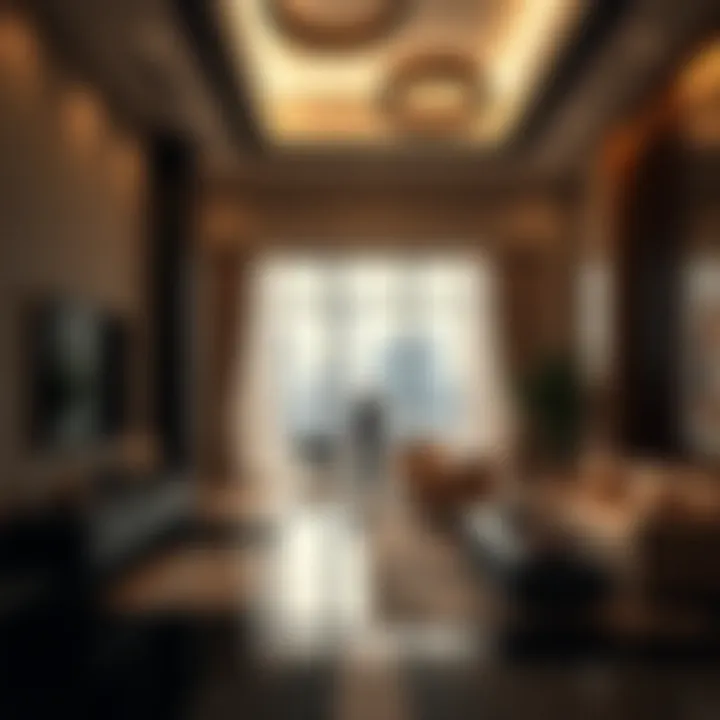 Modern interiors of a high-end Rital property in Dubai