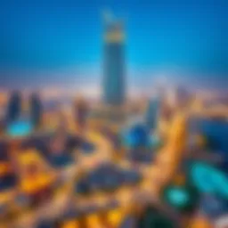 Aerial view of Sheikh Mohammed bin Rashid Tower showcasing its architectural brilliance against the Dubai skyline.