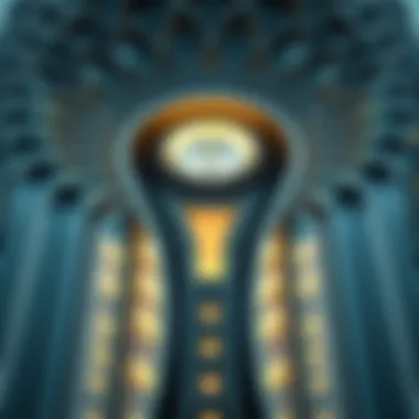 Architectural Details of Sheikh Mohammed bin Rashid Tower Close-up of the intricate design elements of the Sheikh Mohammed bin Rashid Tower, highlighting its architectural details.