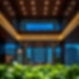 A stunning view of the Sobha Hartland Sales Gallery showcasing modern architectural design