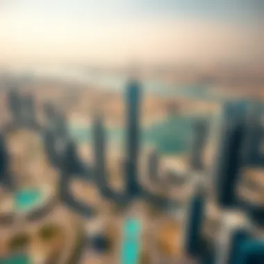 Business Bay's Skyline and Its Impact Aerial view of Business Bay showcasing towers