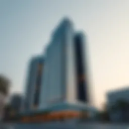 Modern architectural design of a business tower