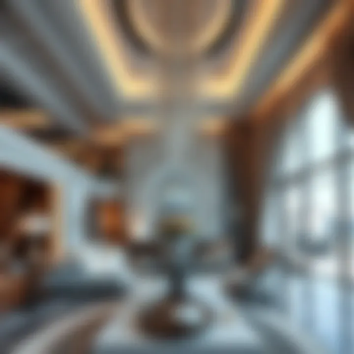 Sophisticated Interior Design of Dubai's Luxury Home Interior design highlighting intricate architectural details and modern aesthetics.