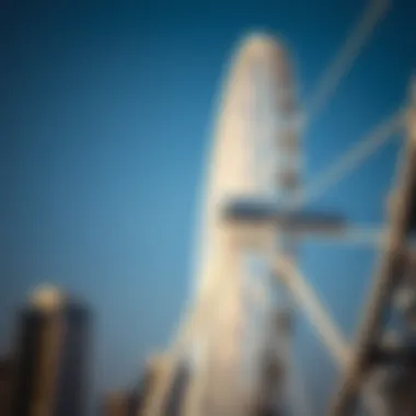 Architectural Details of the Dubai Wheel Close-up of the architectural details of the Dubai Wheel