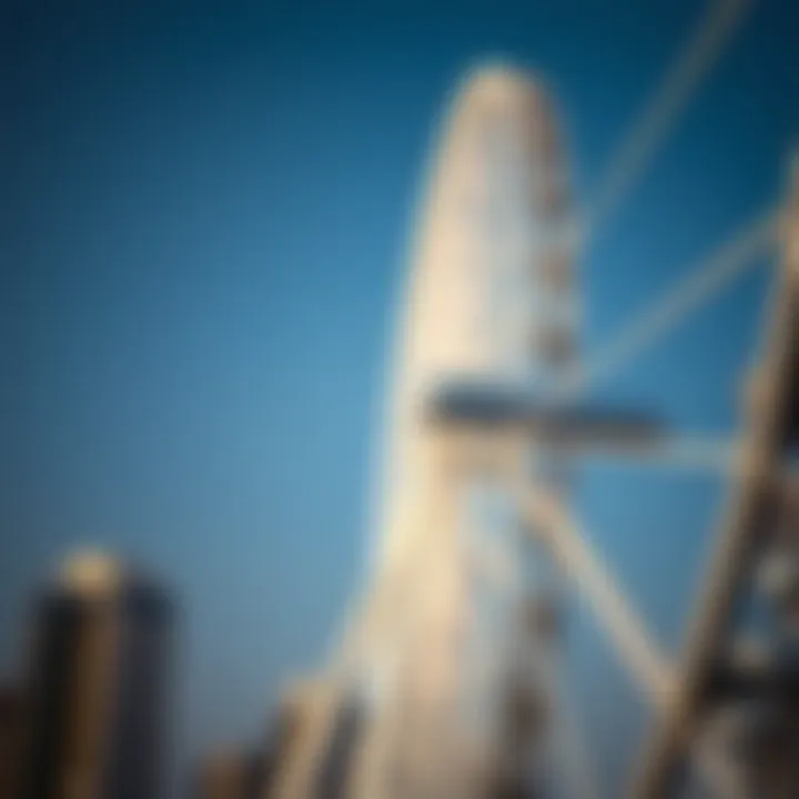 Architectural Details of the Dubai Wheel Close-up of the architectural details of the Dubai Wheel