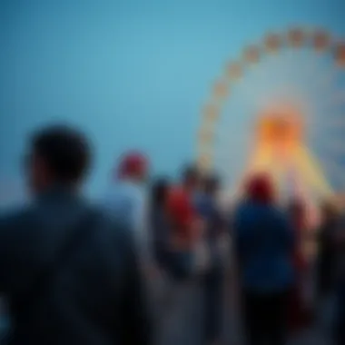 Tourist Experience at the Dubai Wheel Tourists enjoying the view from the Dubai Wheel observation deck