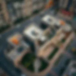 Aerial view of حي الياسمين showcasing its unique architecture and layout