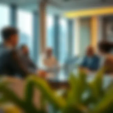 Investor Insights on Dubai's Real Estate Landscape A group of investors discussing property options in a luxurious setting