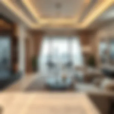 Luxury Living Spaces Reflecting Dubai's Real Estate Empowerment A luxurious apartment interior showcasing modern design and decor