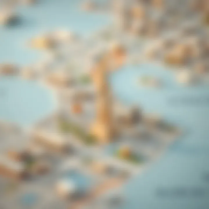 Strategic Location of Spring in Dubai Map highlighting the strategic location of Spring within Dubai
