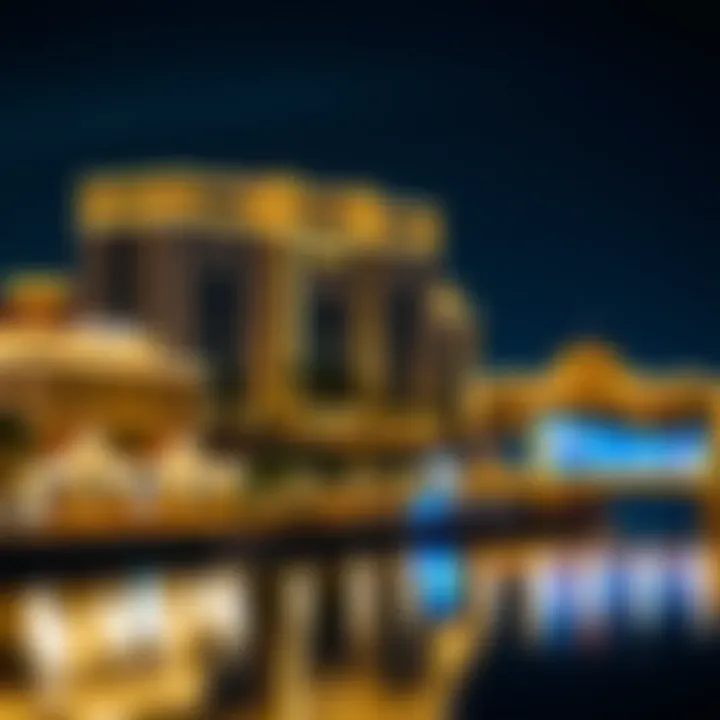Illuminated Beauty of Riverland at Night Night view of Riverland Dubai illuminated with lights