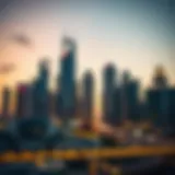 Dubai skyline with modern architecture