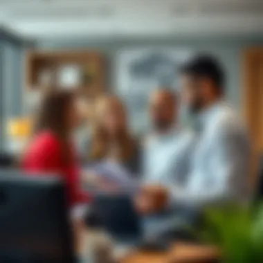 Navigating Real Estate Transactions Real estate professionals discussing in an office